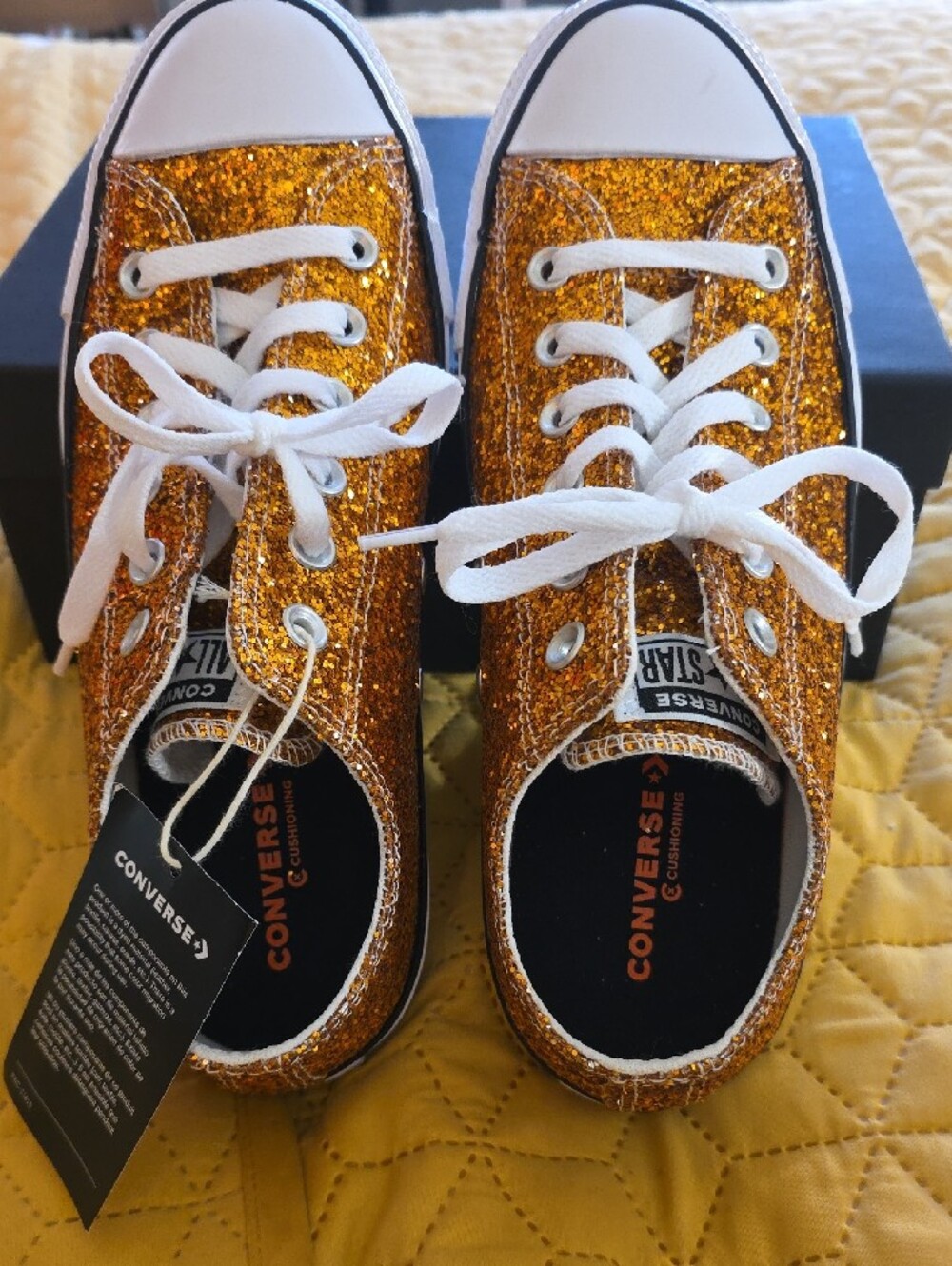 Converse Adult Glitter Low Top Sneakers - Copper - Picture 2 of 8